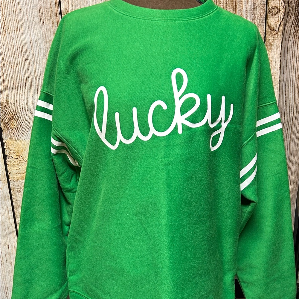 Green "Lucky" Graphic Sweatshirt ☘️